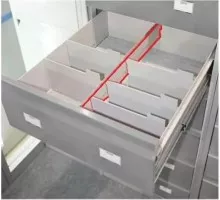 Разделитель поперечный ПРАКТИК AFC-06/2 для картотеки, металл S20299065202
