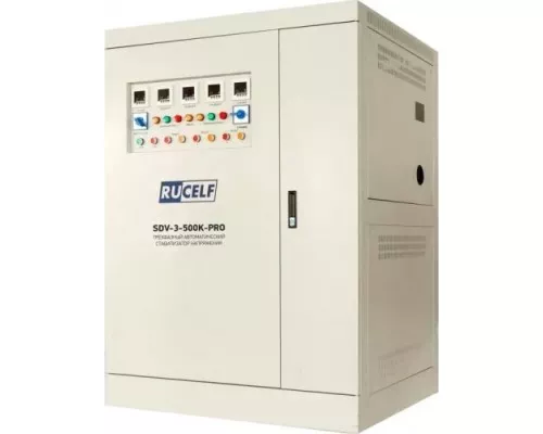 Стабилизатор напряжения трехфазный RUCELF SDV-3-500K-PRO Стабилизатор напряжения трехфазный RUCELF SDV-3-500K-PRO