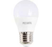 Лампа светодиодная Ресанта LL-R-G45-7W-230-4K-E27 (шар, 7вт, нейтр., е27) 76/1/73