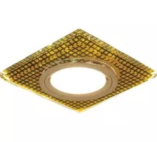 Потолочный светодиодный светильник GAUSS BL075 backlight квадрат. кристалл/черный/золото, gu5.3,