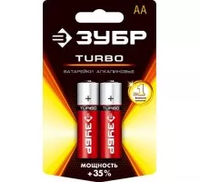 Батарейка ЗУБР Turbo тип AA, 2 шт. 59213-2C_z01