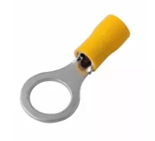 Наконечник REXANT 08-0055 ( уп 100 шт ) кольцевой изолированный ø 10.5 мм 4-6 мм² желтый [08-0055]