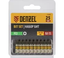 Набор бит Denzel PZ2х25 сталь s2, шестигранный профиль, 10 шт. 11654