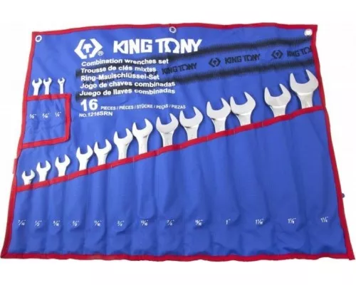 Набор ключей комбинированных KING TONY 1216SRN 16 предметов Набор ключей комбинированных KING TONY 1216SRN 16 предметов