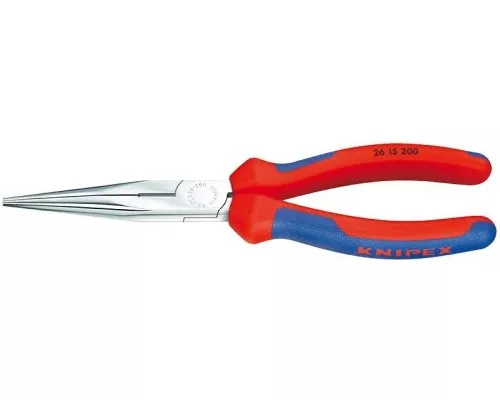 Круглогубцы с плоскими губками и режущими кромками KNIPEX 2615200 200 мм [KN-2615200]