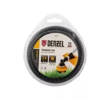 Леска триммерная Denzel EXTRA CORD двухкомпонентная зубчатый квадрат, 2,4 мм х 15 м. 96258