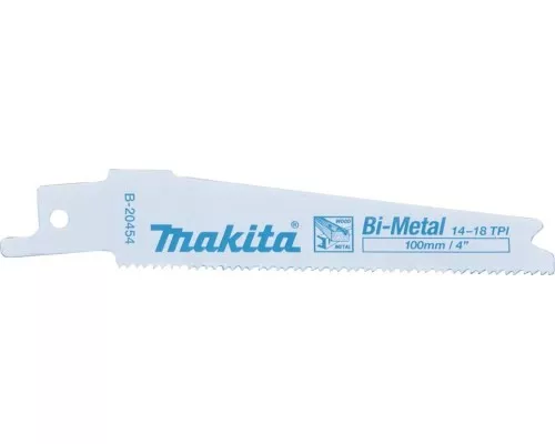Полотна для сабельных пил MAKITA B-20454 для дерева/металла 100x0,9x14-18tpi, 5 шт. Полотна для сабельных пил MAKITA B-20454 для дерева/металла 100x0,9x14-18tpi, 5 шт.