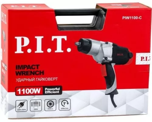 Гайковерт сетевой P.I.T. PIW1100-C + набор головок