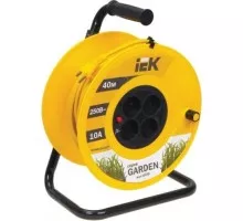 Удлинитель на катушке IEK УК40 2Р/40м 2х1,0мм Garden с термозащитой 4 места WKP23-10-04-40