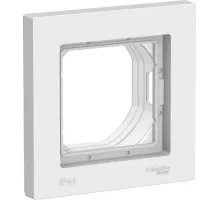 Рамка Systeme Electric AtlasDesign 1-м Aqua ip44 белая ATN440101 ATN440101