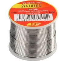 Припой оловянно-свинцовый с канифолью СВЕТОЗАР ПОС 60 250 гр. SV-55323-250 SV-55323-250