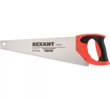 Ножовка по дереву REXANT Зубец 450 мм 7-8 tpi, каленый зуб 2d, двухкомпонентная рукоятка 12-8214