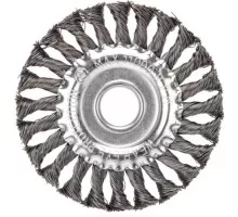 Щетка для УШМ KRANZ KR-91-1238 крученая стальная проволока, 125мм
