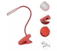 Светильник настольный REXANT 609-035 Click 4Bт, LED, 4000к, диммируемый, красный