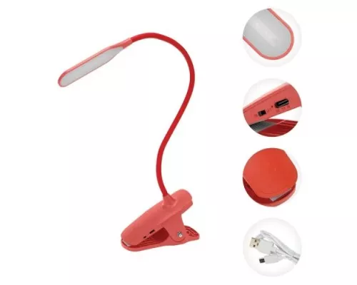 Светильник настольный REXANT 609-035 Click 4Bт, LED, 4000к, диммируемый, красный Светильник настольный REXANT 609-035 Click 4Bт, LED, 4000к, диммируемый, красный