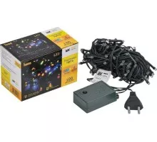 Гирлянда IEK LIGHTING нить 10м, 100 светодиодовRGB IP20, контроллер 8 сцен LGDB110-3-100-10-G-S-20