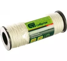 Шнур СИБРТЕХ 1,5 мм, L 100 м крученый капроновый, катушка 93963