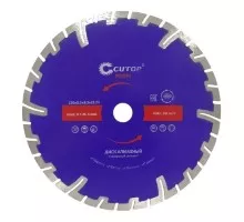 Алмазный диск универсальный Cutop 230x3.0x8.3x22.2 мм сегментный, усиленный турбо 66-23030