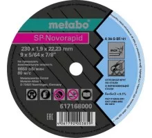 Отрезной круг по нержавеющей стали METABO 230x1,9x22,23 мм A46T Novorapid RU 617168000