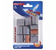 Клемма REXANT СМК 222-415 универсальная 5-проводная серая 0,08-2,5/4 мм² 10  06-0202-C10