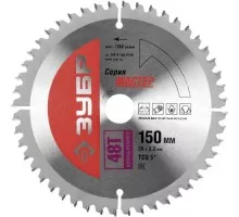 Пильный диск по алюминию ЗУБР Универсальный рез 150x20/16мм 48t 36916-150-20-48_z01