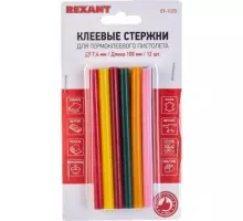 Стержни клеевые REXANT цветные 7x100 мм, 12 шт. 09-1020