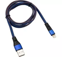 Кабель REXANT 18-7053 USB-A – Lightning для Apple, 2,4A, 1м, в синей ней