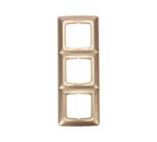 Рамка Kranz KR-78-0317 DEA 3-я горизонтальная золотой металлик