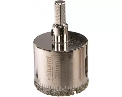Алмазная коронка для мокрого сверления STURM 1055-09-3555 по керамике и стеклу Алмазная коронка для мокрого сверления STURM 1055-09-3555 по керамике и стеклу