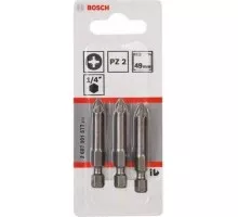 Набор бит BOSCH из 3 шт. PZ 2х49 мм Extra Hard 2607001577