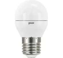 Лампа светодиодная GAUSS Шар шар 7w 550lm 4100k е27 шаг. диммирование led 105102207-S