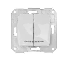 Выключатель Kranz DEA-B DEA 2кл (инд) с/у 10а мех. бел KR-78-0203