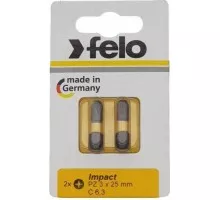 Бита для заворачивания FELO 02103241 крестовая ударная серия impact pz 3x25,2 шт
