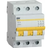 Выключатель нагрузки IEK ВН-32 (мини-рубильник) 3р 125а MNV10-3-125
