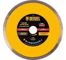Алмазный диск для резки керамики Denzel сплошной, супертонкий, 200х25,4 мм, мокрый рез 73159