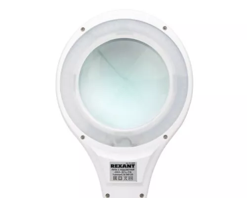 Лупа REXANT 31-0403 на струбцине круглая 5D с подсв. 56SMD LED, ø127мм