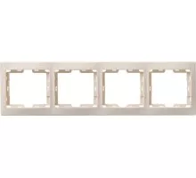 Рамка IEK Кварта РГ-4 4-м горизонт. крем. EMK40-K33-DM