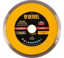 Алмазный диск для резки керамики Denzel сплошной, супертонкий, 180х25,4 мм, мокрый рез 73158